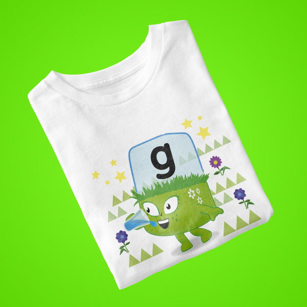 Alphablock G, personalised T
