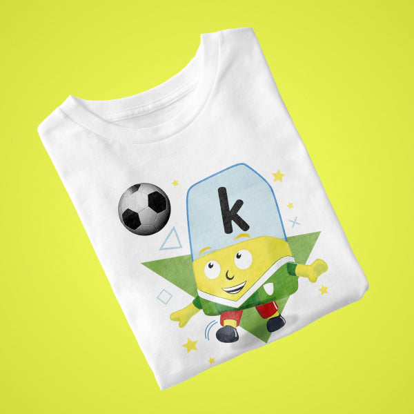 Alphablock K, personalised T