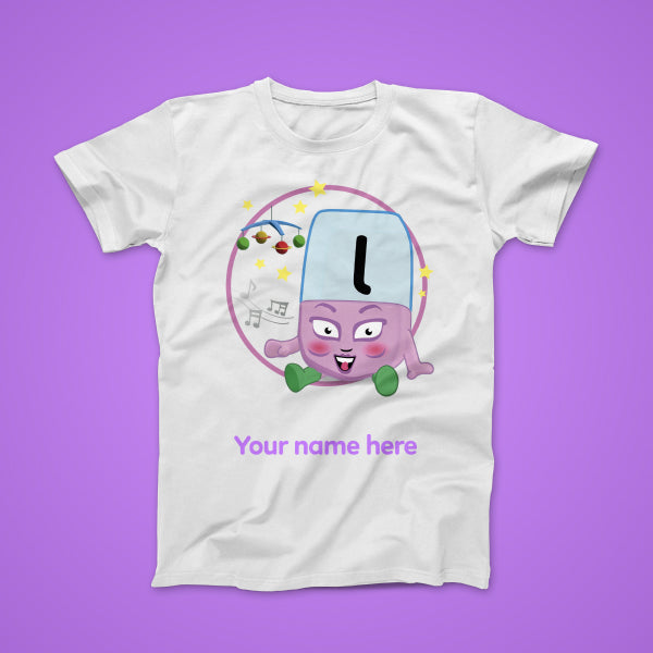 Alphablock L, personalised T