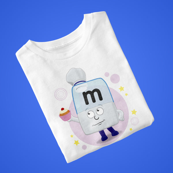 Alphablock M, personalised T