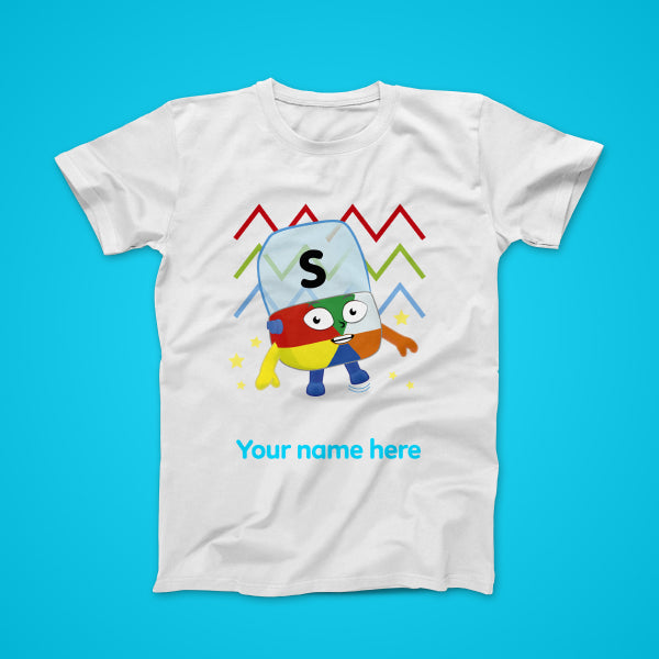 Alphablock S, personalised T