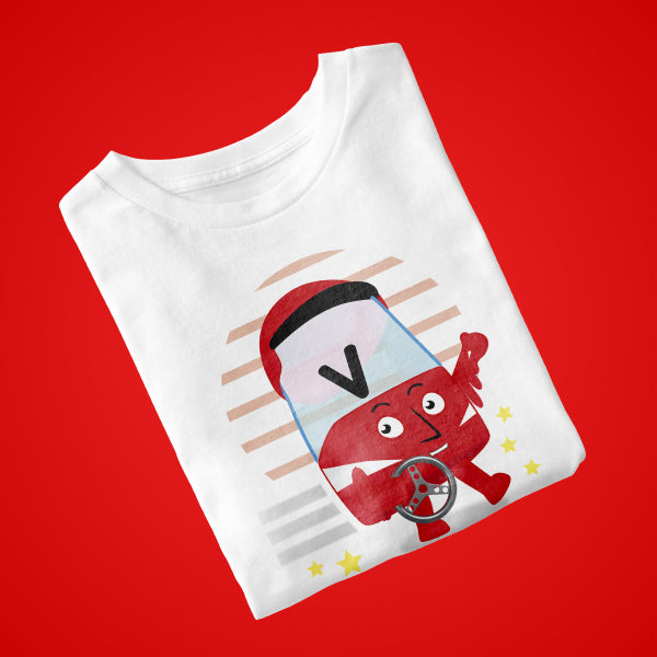 Alphablock V, personalised T