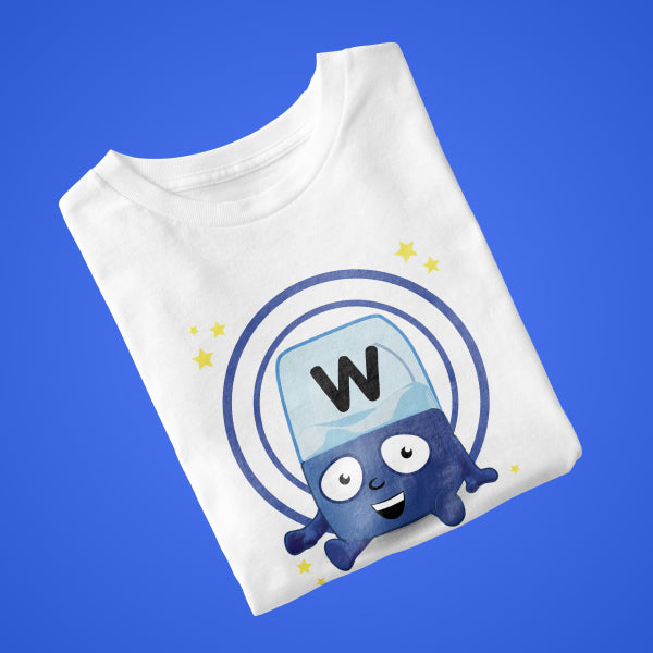 Alphablock W, personalised T