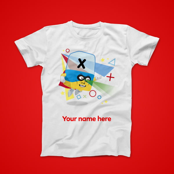 Alphablock X, personalised T