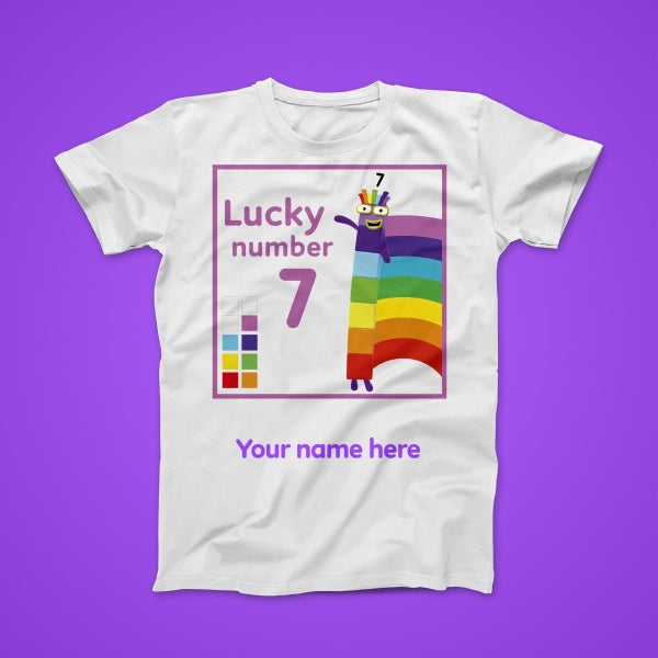  Number 7 - Lucky Number Seven T-Shirt : Clothing, Shoes &  Jewelry