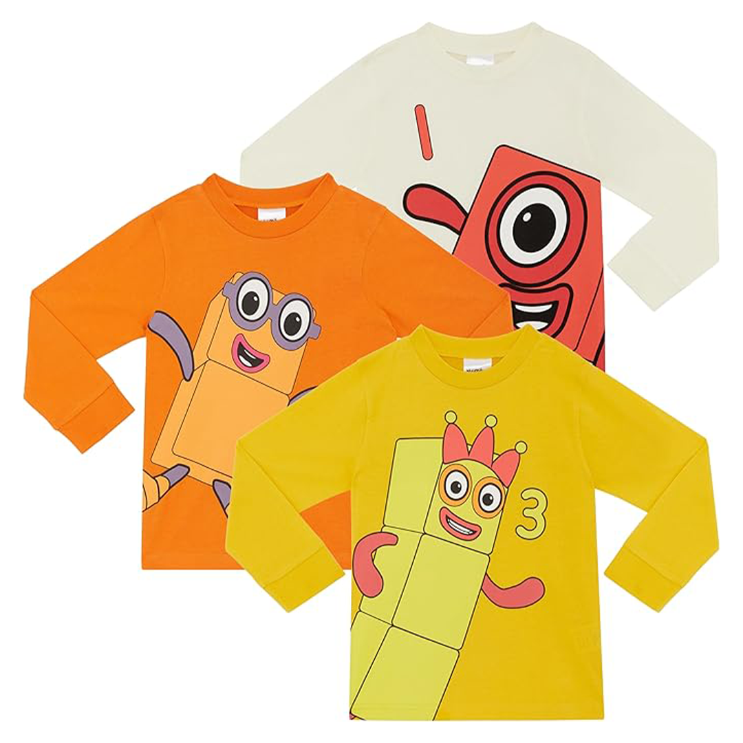 Numberblocks Long-sleeved 3 pack