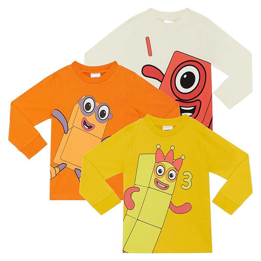 Numberblocks Long-sleeved 3 pack